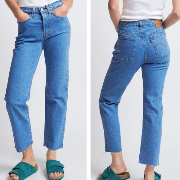 Levi's Wedgie Straight Jeans Jazz Wave - Picture 4 of 6